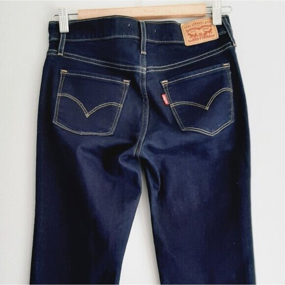 LEVI'S 312 | Shaping Slim Stretchy Dark Wash Crop Ankle Jeans Sz 25 Altered - Picture 6 of 15